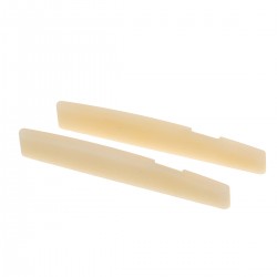 Musiclily Pro 71.12mm Compensated Acoustic Guitar Unbleached Bone Saddle for 6-String Taylor Style (Set of 2)