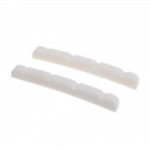 Musiclily Pro 41.91mm Slotted P Bass Bone Nut Curved Bottom for 4-String Fender Style Precision Bass, Ivory(Set of 2)