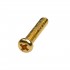 Musiclily Basic 4x20mm Metal Metric Thread Tele Bridge Pickup Mounting Screws, Gold(Set of 20) 