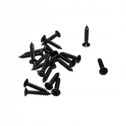 Musiclily Basic 2.5x15mm Metal Metric Thread Guitar String Guide Mounting Screws, Black(Set of 20) 