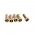 Musiclily Pro 25.5mm Brass Bass String Ferrules Bushings Through Body for Jazz Bass/Precision Bass, Gold (Set of 5)