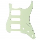 Musiclily Pro 11 Holes Round Corner HSH Strat Pickguard for American/ Mexican Fender Standard Stratocaster Electric Guitar, 3Ply Mint Green