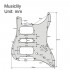 Musiclily Pro 11 Holes Round Corner HSH Strat Pickguard for American/ Mexican Fender Standard Stratocaster Electric Guitar, 3Ply White