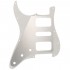 Musiclily Pro 11 Holes Round Corner HSH Strat Pickguard for American/ Mexican Fender Standard Stratocaster Electric Guitar, 3Ply White