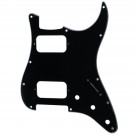 Musiclily Pro 11 Holes Round Corner HH Strat Pickguard 2 Humbuckers for American/Mexican Fender Standard Stratocaster Electric Guitar, 3Ply Black