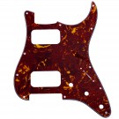Musiclily Pro 11 Holes Round Corner HH Strat Pickguard 2 Humbuckers for American/Mexican Fender Standard Stratocaster Electric Guitar, 4Ply Vintage Tortoise