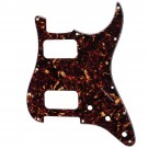 Musiclily Pro 11 Holes Round Corner HH Strat Pickguard 2 Humbuckers for American/Mexican Fender Standard Stratocaster Electric Guitar, 4Ply Tortoise Shell
