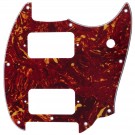 Musiclily Pro 9 Holes Round Corner HH Guitar Pickguard 2 Humbuckers for Squier Bullet Series Mustang Electric Guitar, 4Ply Vintage Tortoise