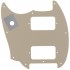 Musiclily Pro 9 Holes Round Corner HH Guitar Pickguard 2 Humbuckers for Squier Bullet Series Mustang Electric Guitar, 3Ply Cream