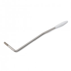 Musiclily Ultra 5mm Thread-in Style Stainless Steel Tremolo Arm Whammy Bar Vibrato Arm for Mexico Fender Strat Style Electric Guitar, Original Color With White Tip