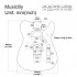 Musiclily Pro SS/HS Routing Alder  TL-Style Electric Guitar Body Replacement, Unfinished