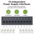 Musiclily Pro Guitar Power Supply 10 Way Isolated DC Output for 9V/12V/18V Effect Pedal With US Standard Adapter