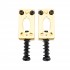 Musiclily Pro 10.8mm Modern Style Saddles for Import Strat Tele Style Electric Guitar Wilkinson M Series Bridge, Gold (Set of 2)