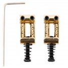Wilkinson 10.8mm Vintage Steel Saddles for Wilkinson WVC Tremolo Bridge and Import Strat Style Electric Guitar, Gold (Set of 2)