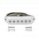Roswell V2-C 52mm 1950s Vintage Tone Alnico 2 Guitar Single Coil Middle Pickup for Strat Style Electric Guitar, White