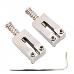Wilkinson 10.8mm Stainless Steel Saddles for Wilkinson WVP Tremolo Bridge and Import Strat Style Electric Guitar, Original Color (Set of 2)
