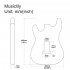 Musiclily Basic SSS Routing Basswood ST style Electric Guitar Body Replacement, Unfinished 