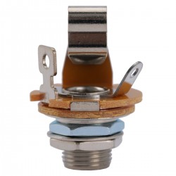 Musiclily Pro 1/4 inch Mono Output Jack Socket 2-Contact for Electric Guitar and Bass, Nickel