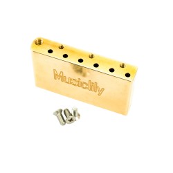 Musiclily Ultra Full Brass 40mm Depth Tremolo Block 10.5mm String Spacing for Squier Standard Series Strat Import Electric Guitar