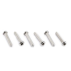 Musiclily Pro Metric M3X16mm Stainless Steel Saddle Intonation Screws for Import Strat Style Electric Guitar Tremolo Bridge,Original Color (Set of 6)