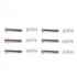 Musiclily Pro #4-40X5/8" Stainless Steel Saddle Intonation Screws and Springs Set for Fender Strat Style Electric Guitar Tremolo Bridge (Set of 6)