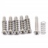 Musiclily Pro #4-40X5/8" Stainless Steel Saddle Intonation Screws and Springs Set for Fender Strat Style Electric Guitar Tremolo Bridge (Set of 6)