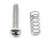 Musiclily Pro #4-40X5/8" Stainless Steel Saddle Intonation Screws and Springs Set for Fender Strat Style Electric Guitar Tremolo Bridge (Set of 6)
