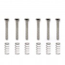 Musiclily Pro #4-40X3/4" Stainless Steel Saddle Intonation Screws and Springs Set for Tele Style Electric Guitar Bridge (Set of 6)