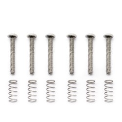 Musiclily Pro #4-40X3/4" Stainless Steel Saddle Intonation Screws and Springs Set for Tele Style Electric Guitar Bridge (Set of 6)