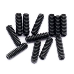Musiclily Pro #4-40X3/8" Steel Saddle Height Screws for American Strat Tele Style Electric Guitar Bridge, Black (Set of 12)
