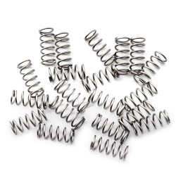 Musiclily Pro 10x4.5mm Stainless Steel Saddle Springs for Strat Tele Electric Guitar Bridge, Original Color (Set of 20)