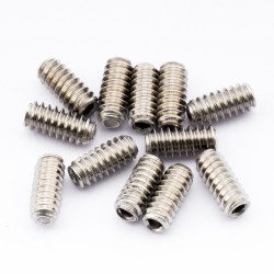 Musiclily Pro #4-40X1/4" Stainless Steel Saddle Height Screws for American Strat Tele Style Electric Guitar Bridge,Original Color (Set of 12)